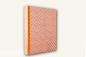 Preview: Ringbuch orange mit stilisierten Blumen